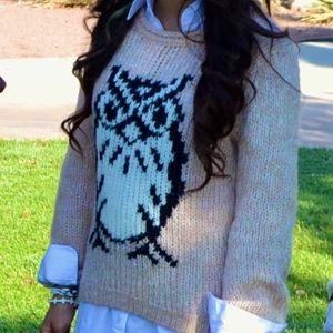 PINK OWL SWEATER